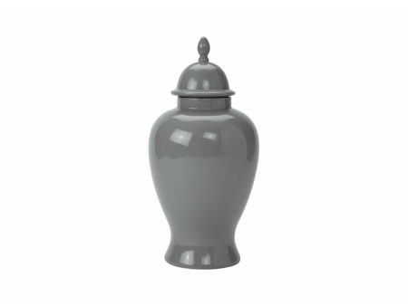 Ethan Allen Small Gray Temple Jar Online Sale