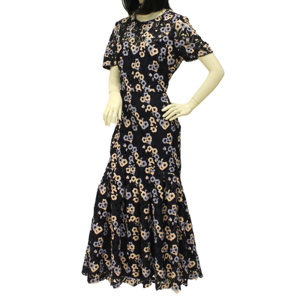 Ml By Monique Lhuillier Dress 7Mu Navy Multi 14 Discount