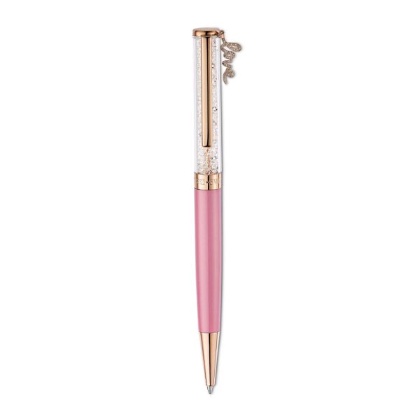 Swarovski Crystal Shimmer Ballpoint Pen Love, Pink, Rose-Gold Tone Plated Fashion