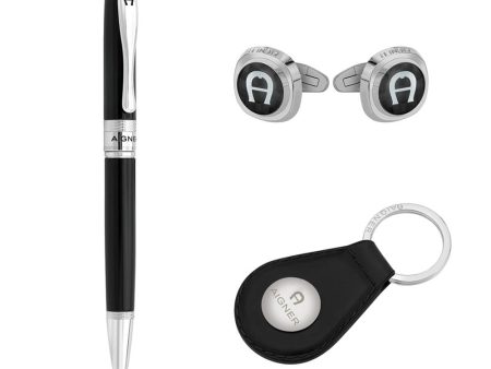 Aigner Set Pen + Cufflink + Key Holder For Cheap