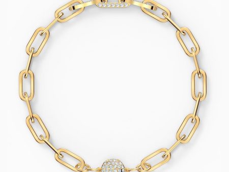 Swarovski The Elements Chain Bracelet Gold Medium For Discount