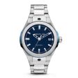 Cerruti Men s Watch Stainless Steel Case With Blue Dial & Stainless Steel Metal Bracelet Fashion