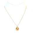 Esprit Necklace Ip Gold Chain Long With Round Pendant With Stone 9.25 Silver Online