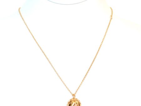 Esprit Necklace Ip Gold Chain Long With Round Pendant With Stone 9.25 Silver Online