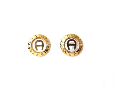 Aigner Earring Gold Plated For Discount