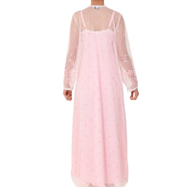 Sally Poppy Night Dress Set Pink Size Medium Pink Online Sale