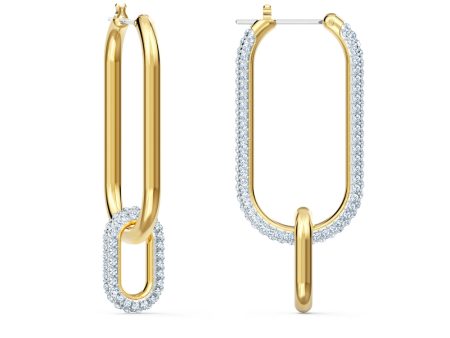 Swarovski Time Hoop Pierced Earrings White, Mixed Metal Finish Online Hot Sale