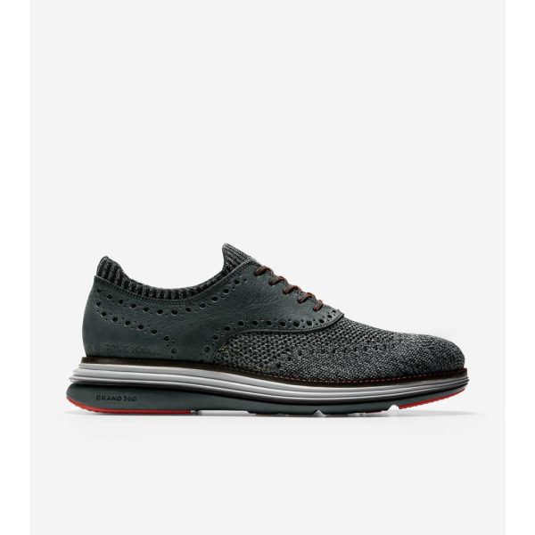 Cole Haan ØriginalGrand Ultra Stitchlite Oxford Black - Grey Pinstripe Online now