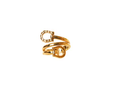 Aigner A Logo Plated Ring Size 7.75 Online Hot Sale