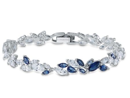 Swarovski Louison Bracelet Blue, Rhodium Plated on Sale