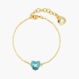 Les Nereides La Diamantine Acqua Azzura Heart Stone Thin Bracelet on Sale