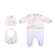 Alviero Martini Geo White & Gold Sleepsuit Set Hot on Sale