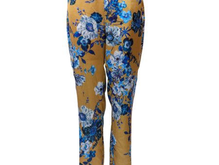 Twinset Trouser Floral Blue on Sale