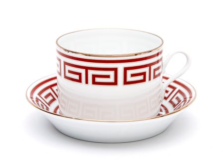 Richard Ginori Tea Cup With Saucer Oz 7 3 4 Cc 220 Impero Labirinto Set Of 6 Online now