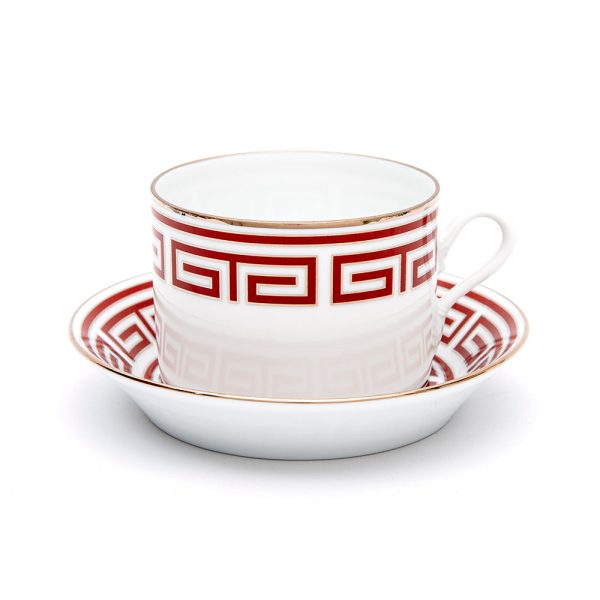 Richard Ginori Tea Cup With Saucer Oz 7 3 4 Cc 220 Impero Labirinto Set Of 6 Online now