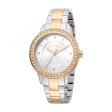 Esprit Ladies Two Tone Watch With Stone Silver Â Dial on Sale