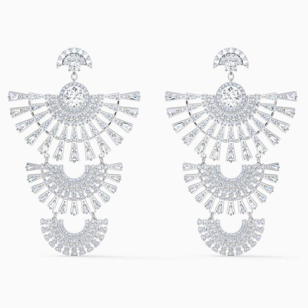 Swarovski Sparkling Dance Dial Up Pierced Earrings White One Size Online now