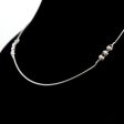 Emporio Armani Ladies Necklace Sterling Silver With Zircon & Mesh Style Chain Cheap