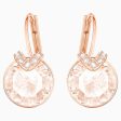 Swarovski Bella V Pierced Earrings Pink, Rose-Gold Tone Plated For Cheap