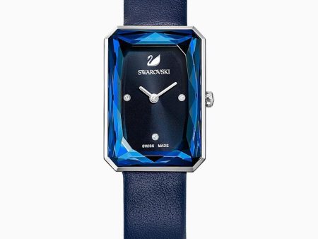 Swarovski Uptown Watch Leather Strap Blue One Size on Sale