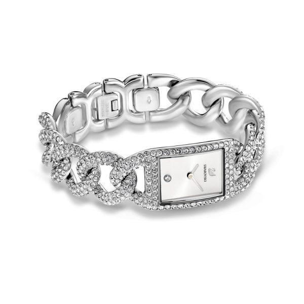 Swarovski Cocktail Watch Full PavÃƒÂ©, Metal Bracelet, Silver Tone, Stainless Steel Cheap