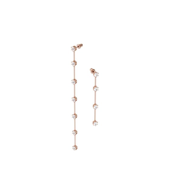 Swarovski Constella Earrings Asymmetrical, White, Rose-Gold Tone Plated Online