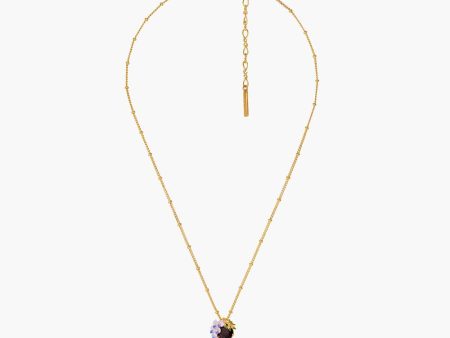 Les Nereides Small Wisteria And Faceted Glass Pendant Necklace Sale