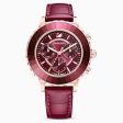 Swarovski Octea Lux Chrono Watch Burgundy One Size Hot on Sale