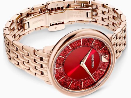 Swarovski Crystalline Chic Watch Red Rose-Gold Tone One Size Hot on Sale