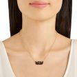 Swarovski Iconic Swan Necklace Black Rose-Gold Tone One Size Fashion