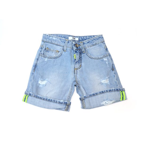 MSGM Denim Blue Short on Sale