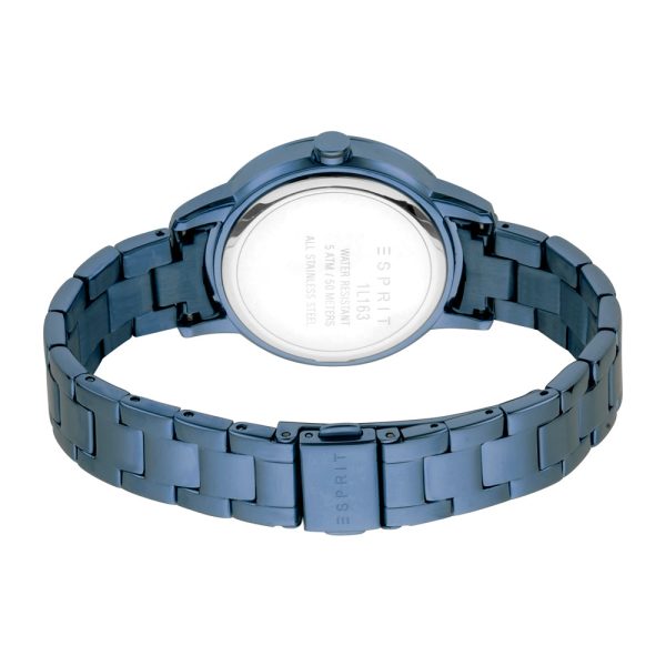 Esprit Ladies Watch Blue Metal Bracelet Ss Case With Stone Blue Dial Online now