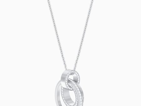 Swarovski Hollow Pendant White Rose-Gold Tone One Size Online