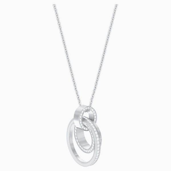 Swarovski Hollow Pendant White Rose-Gold Tone One Size Online