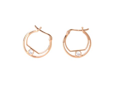 Esprit Earrings Ip Rosegold With Stone 925 Online Sale