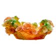 Cristal De Paris Bowl La Danse Des Roses Amber. Green. H 11. 30 Cm on Sale