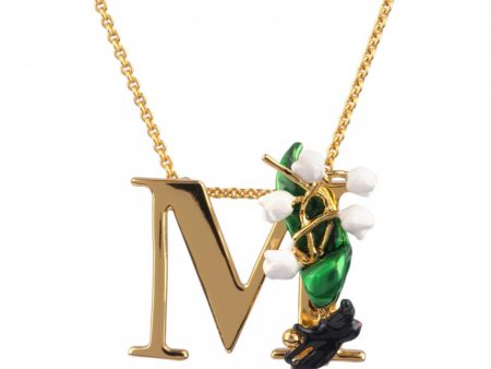 Les Nereides Blossoming Alphabet Necklace Letter M For Discount