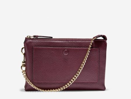 Cole Haan Double Gusset Pouch,Winetasting Burgundy,One Size Winetasting Burgundysize One Size Online Sale