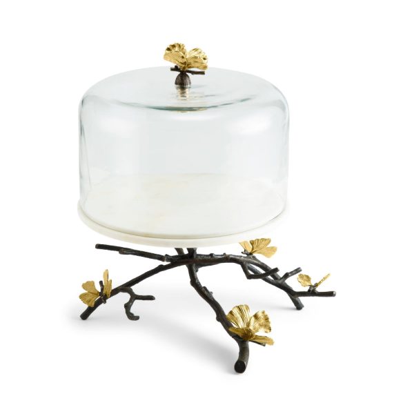 Butterfly Ginkgo Cake Stand Dome Fashion