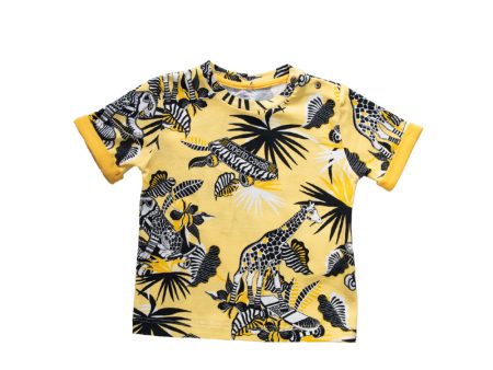 Roberto Cavalli Yellow Printed T-Shirt Fashion