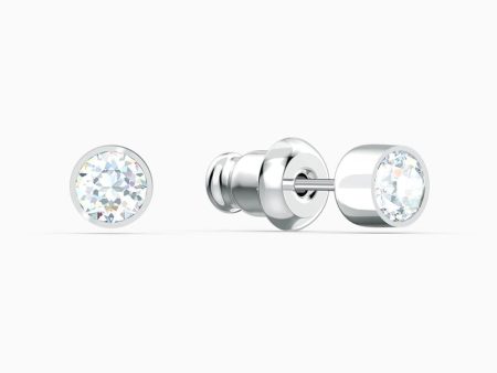 Swarovski Tennis Stud Pierced Earrings White One Size on Sale