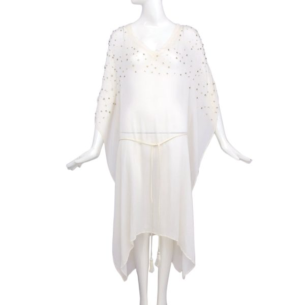 Twinset Kaftan Ivory Large Hot on Sale