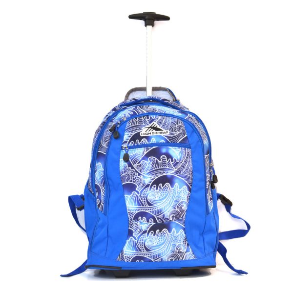 High Sierra Curve Wheeled Backpack High Tide Vivid Blue Discount