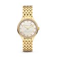 Cerruti Ladies Watch Gold Plated Case With Stones   White Mother Of Pearl Dial & Gold Plated Metal Bracelet Cheap