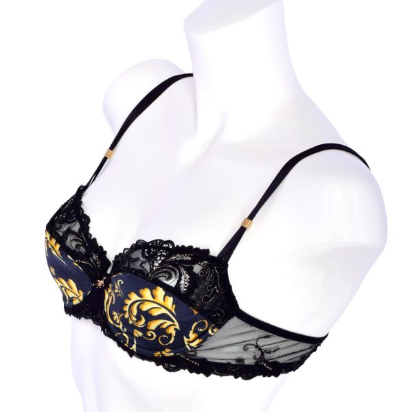 Lise Charmel Underwired Half Cup Bra Black Gold Fashion