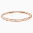 Swarovski Stone Bangle White Rose-Gold Tone Online