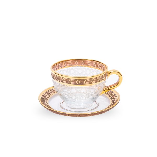 Decorium Mrc 12 Pcs Espresso Set, Saucer With Gold  Border Band Discount