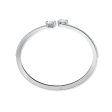 Swarovski Attract Soul Heart Bangle White, Rhodium Plated Online Hot Sale