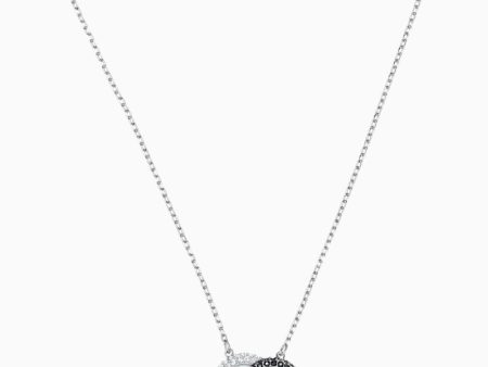 Swarovski Stone Necklace Multi-Colored, Rhodium Plated Fashion