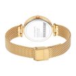 Esprit Ladies Watch Ip Gold Mesh Bracelet With Stone In The Case Gold Dial Supply